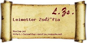 Leimetter Zsófia névjegykártya